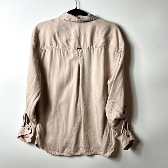 Prana pink button up‎ shirt women’s medium - Picture 7 of 9